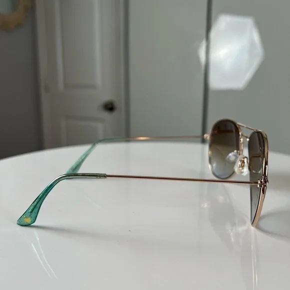 Juicy Couture Star Aviator Gold & Teal Sunglasses NWOT - Picture 4 of 12